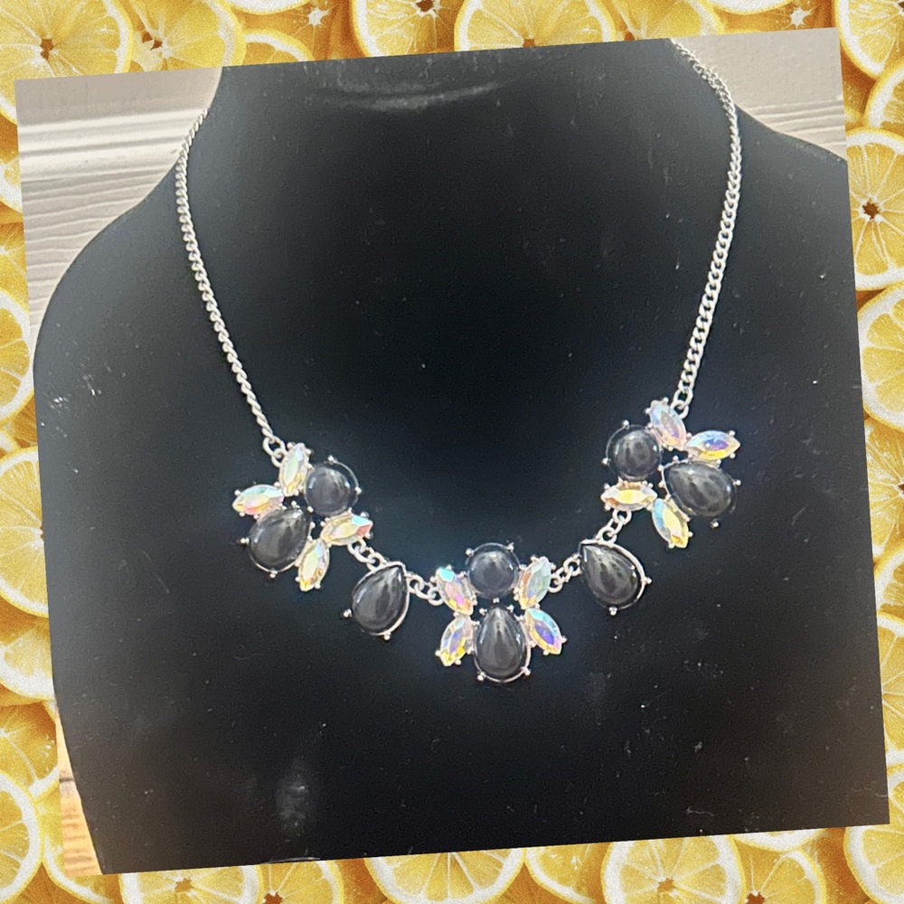 Paparazzi Elegant Black and Silver Necklace